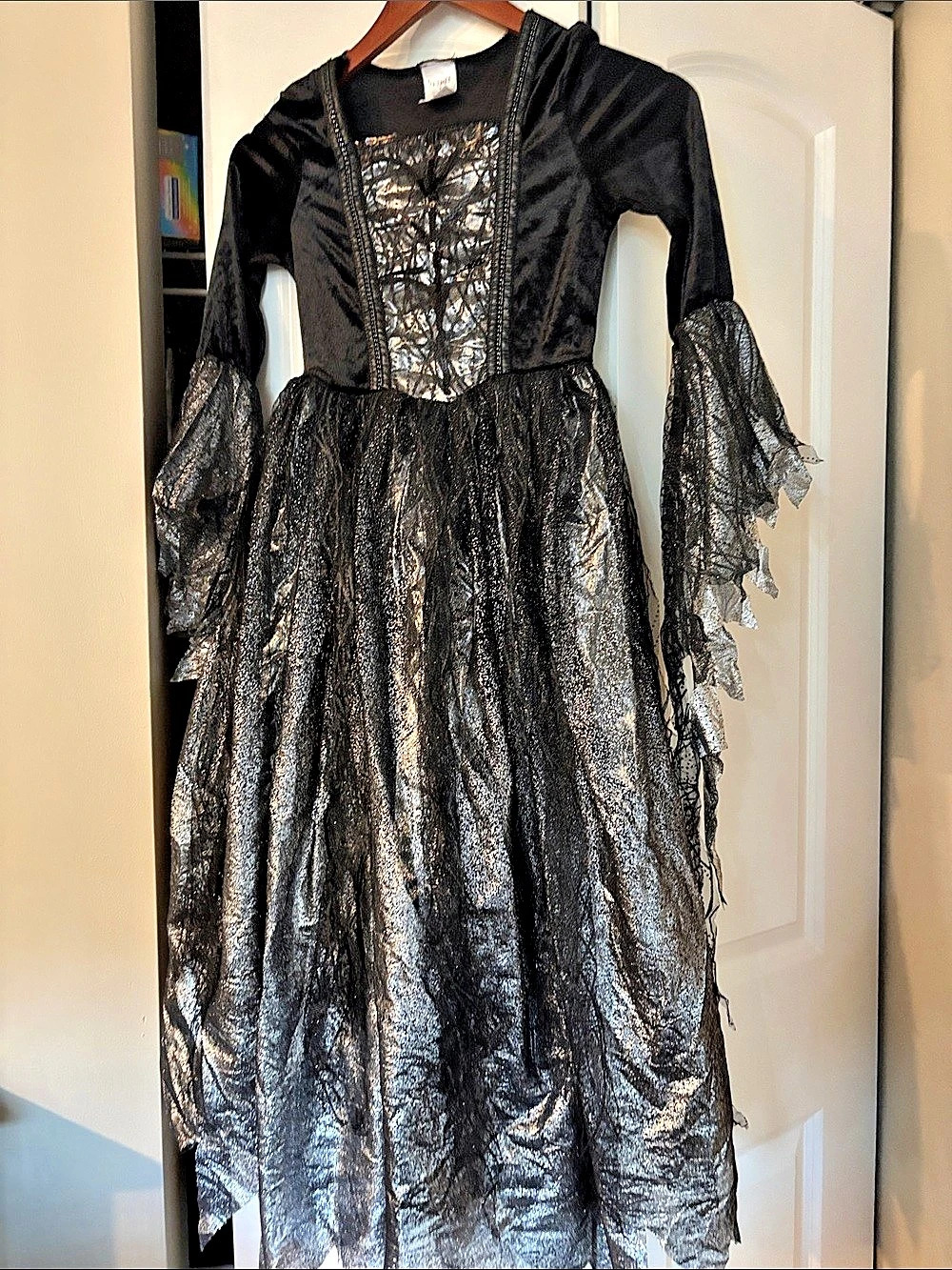 Spirit Black & Silver Witch Costume Dress Like New